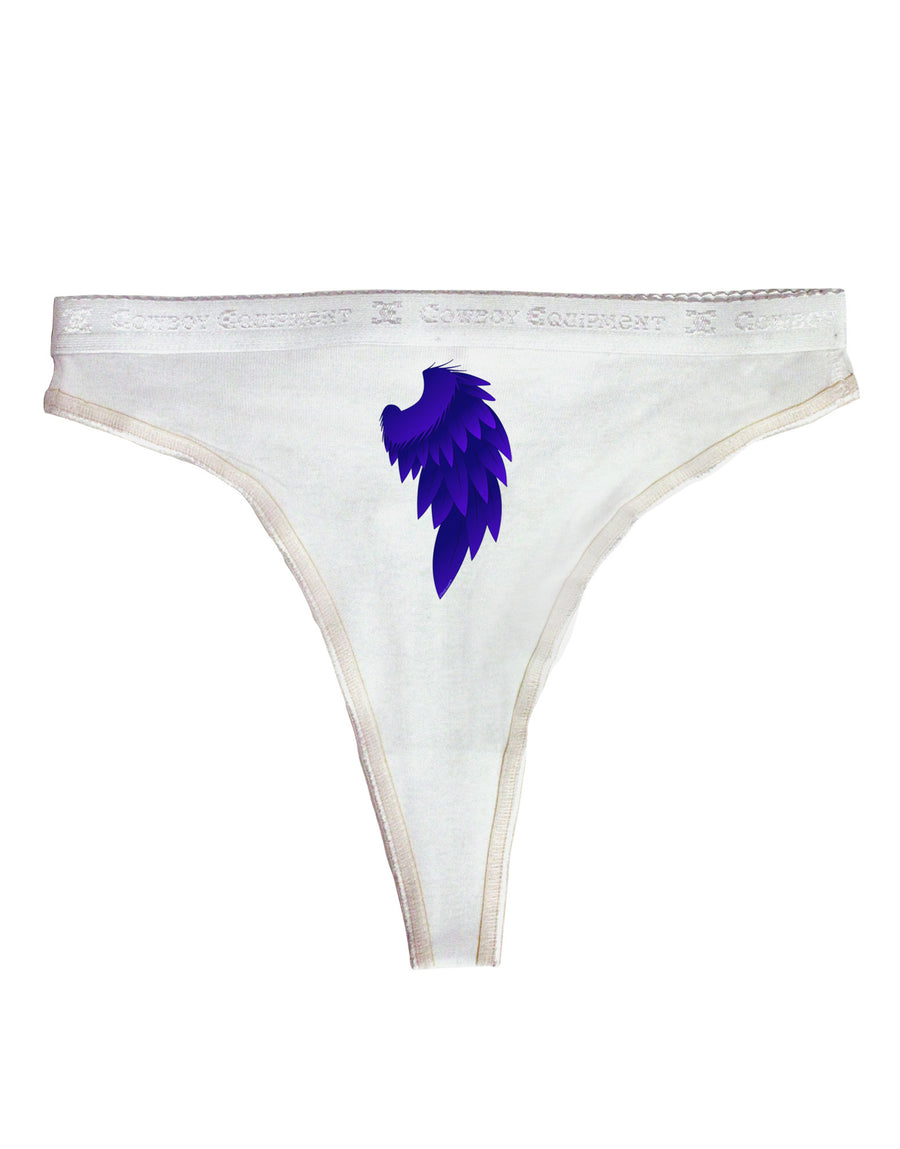 Single Right Dark Angel Wing Design - Couples Womens Thong Underwear