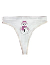 Cute Girl Snowman - Christmas Womens Thong Underwear by TooLoud-Womens Thong-TooLoud-White-X-Small-Davson Sales