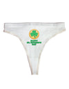 Shamrock Button - St Patrick's Day Womens Thong Underwear by TooLoud-Womens Thong-TooLoud-White-X-Small-Davson Sales