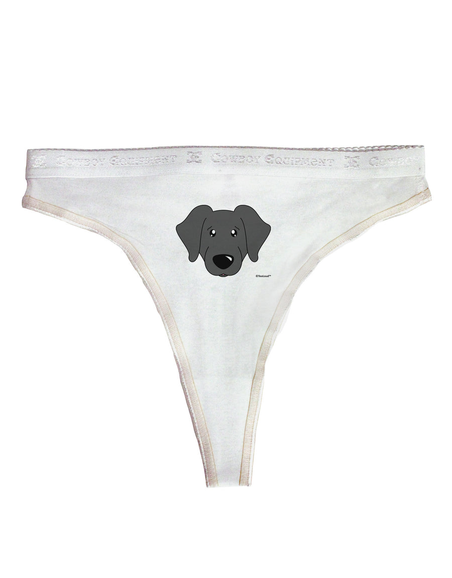 Cute Black Labrador Retriever Dog Womens Thong Underwear by TooLoud