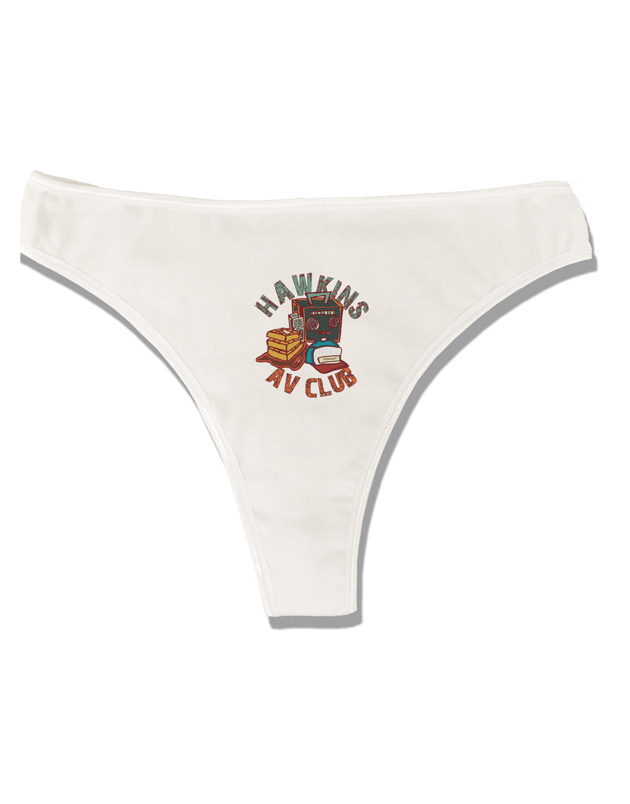 TooLoud Hawkins AV Club Womens Thong Underwear-Womens Thong-TooLoud-White-X-Small-Davson Sales