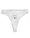 Cute Poodle Dog - White Womens Thong Underwear by TooLoud