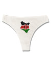 Kenya Flag Silhouette Distressed Womens Thong Underwear-Womens Thong-TooLoud-White-X-Small-Davson Sales