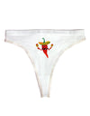 Red Hot Mexican Chili Pepper Womens Thong Underwear-Womens Thong-TooLoud-White-X-Small-Davson Sales