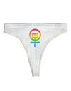 Rainbow Distressed Feminism Symbol Womens Thong Underwear