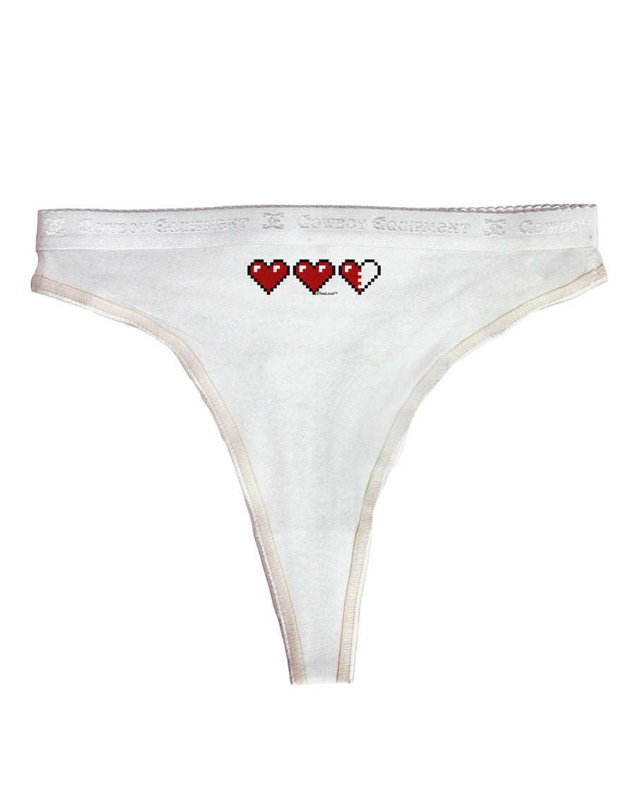 Couples Pixel Heart Life Bar - Left Womens Thong Underwear by TooLoud
