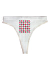 Christmas Red and Green Houndstooth Womens Thong Underwear-Womens Thong-TooLoud-White-X-Small-Davson Sales