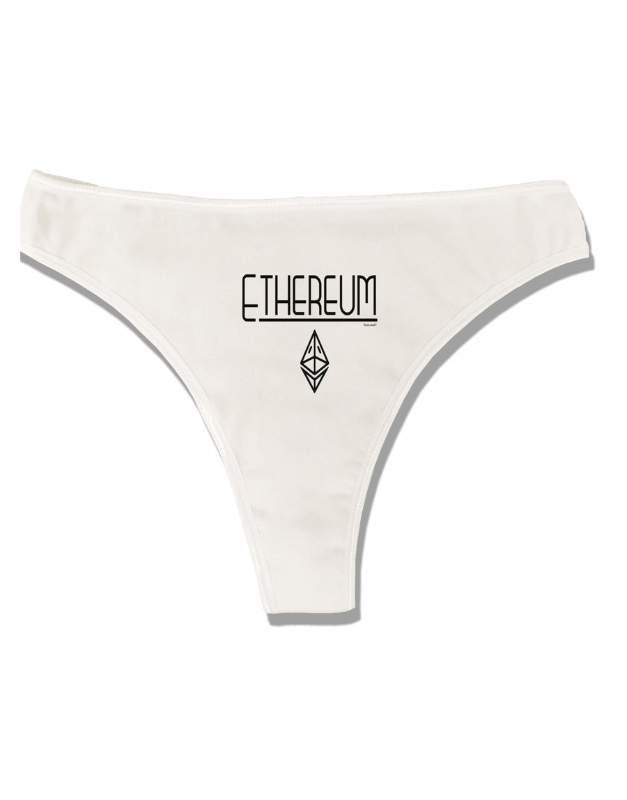 Ethereum with logo Womens Thong Underwear-Womens Thong-TooLoud-White-X-Small-Davson Sales