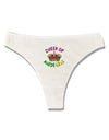 Queen Of Mardi Gras Womens Thong Underwear-Womens Thong-TooLoud-White-X-Small-Davson Sales