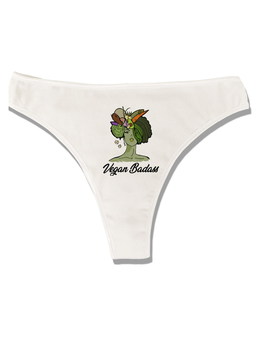 Vegan Badass Womens Thong Underwear-Womens Thong-TooLoud-White-X-Small-Davson Sales