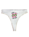 Life is Better in Flip Flops - Pink and Green Womens Thong Underwear-Womens Thong-TooLoud-White-X-Small-Davson Sales