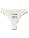TooLoud Godmother Womens Thong Underwear-Womens Thong-TooLoud-White-X-Small-Davson Sales