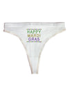 Happy Mardi Gras Beads Womens Thong Underwear-Womens Thong-TooLoud-White-X-Small-Davson Sales