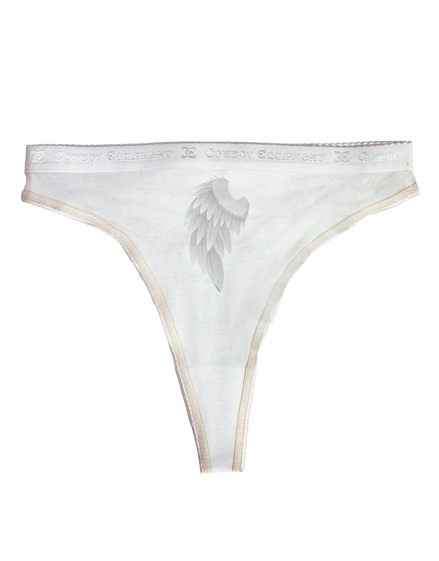Single Left Angel Wing Design - Couples Womens Thong Underwear