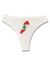 Lebanon Flag Silhouette Womens Thong Underwear-Womens Thong-TooLoud-White-X-Small-Davson Sales