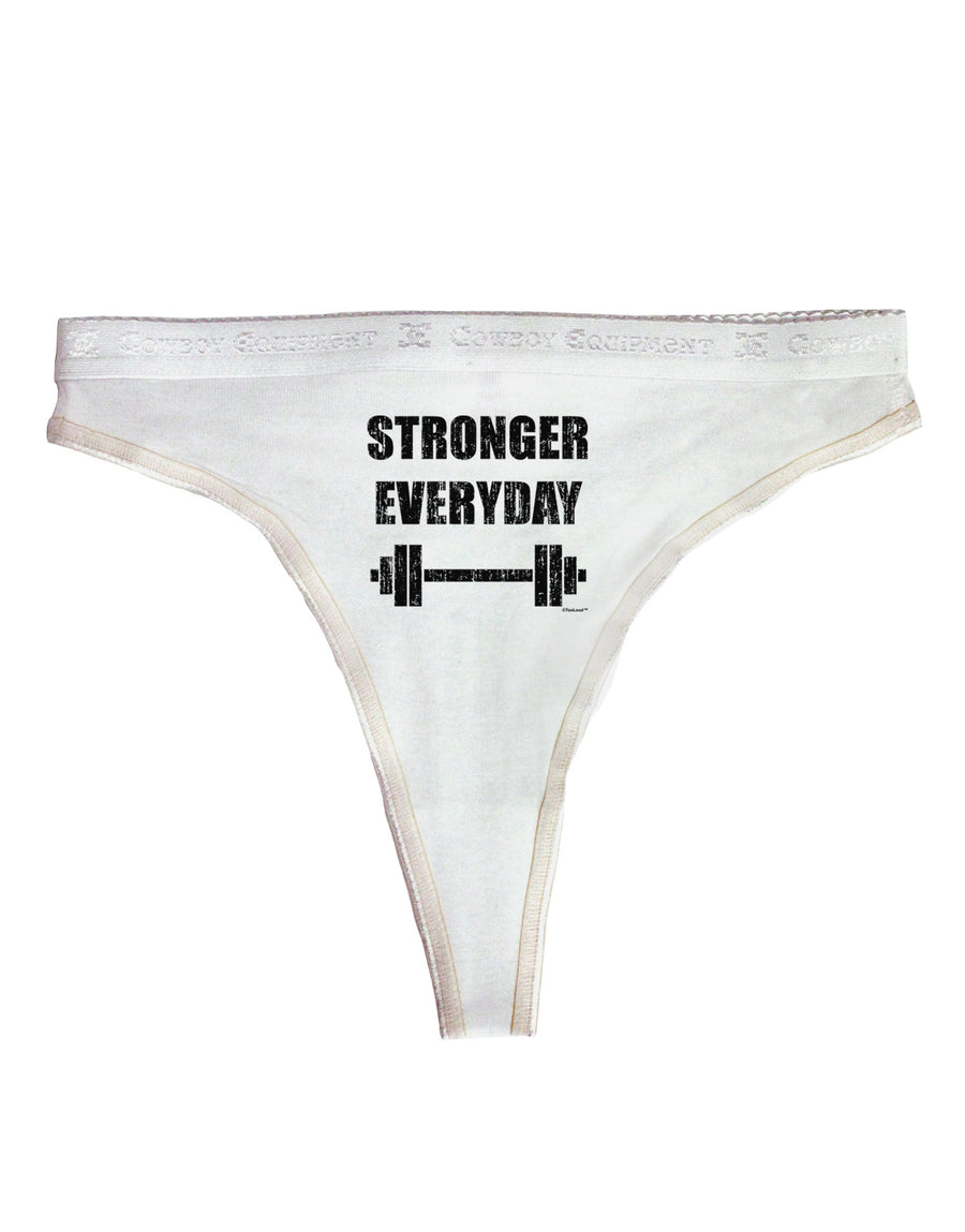 Stronger Everyday Gym Workout Womens Thong Underwear-Womens Thong-TooLoud-White-X-Small-Davson Sales