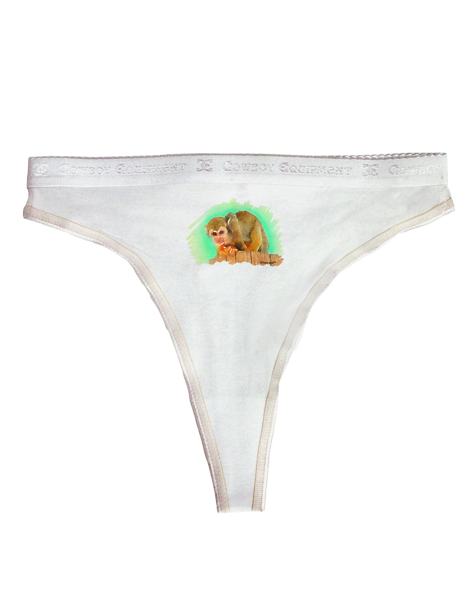 Squirrel Monkey Watercolor Womens Thong Underwear - Davson Sales