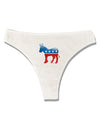 Democrat Bubble Symbol Womens Thong Underwear-Womens Thong-TooLoud-White-X-Small-Davson Sales