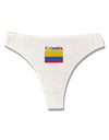 Colombia Flag Womens Thong Underwear-Womens Thong-TooLoud-White-X-Small-Davson Sales