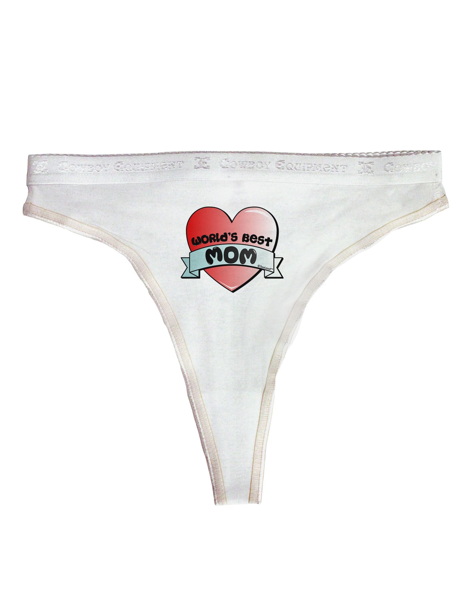 World's Best Mom - Heart Banner Design Womens Thong Underwear by TooLo -  Davson Sales