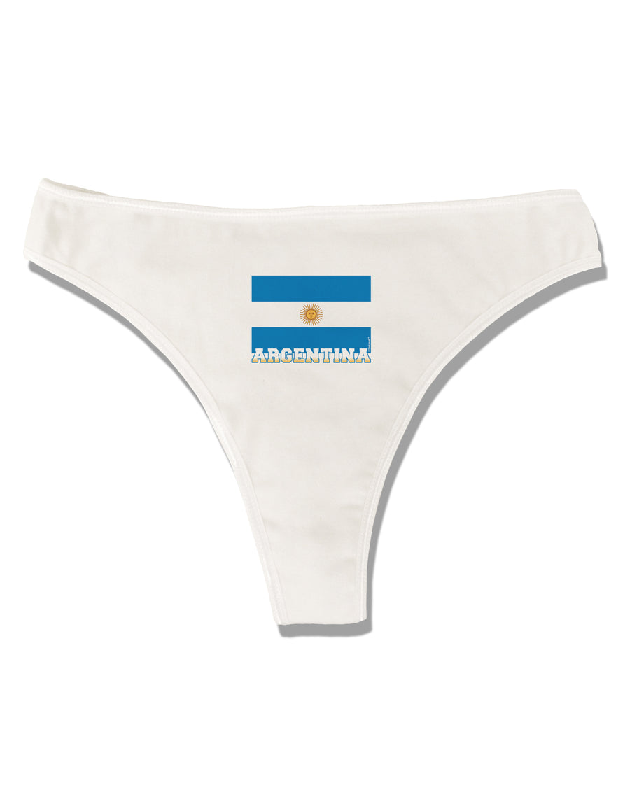 Argentina Flag Womens Thong Underwear-Womens Thong-TooLoud-White-X-Small-Davson Sales