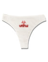 Hardstyle Biohazard Womens Thong Underwear-Womens Thong-TooLoud-White-X-Small-Davson Sales