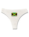Jamaica Flag Womens Thong Underwear-Womens Thong-TooLoud-White-X-Small-Davson Sales