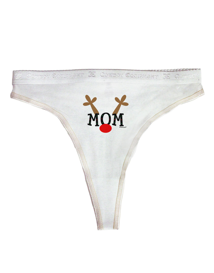 Matching Family Christmas Design - Reindeer - Mom Womens Thong Underwear by TooLoud-Womens Thong-TooLoud-White-X-Small-Davson Sales