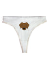 Cute Chocolate Labrador Retriever Dog Womens Thong Underwear by TooLoud-Womens Thong-TooLoud-White-X-Small-Davson Sales