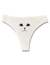 Yellow Amber-Eyed Cute Cat Face Womens Thong Underwear