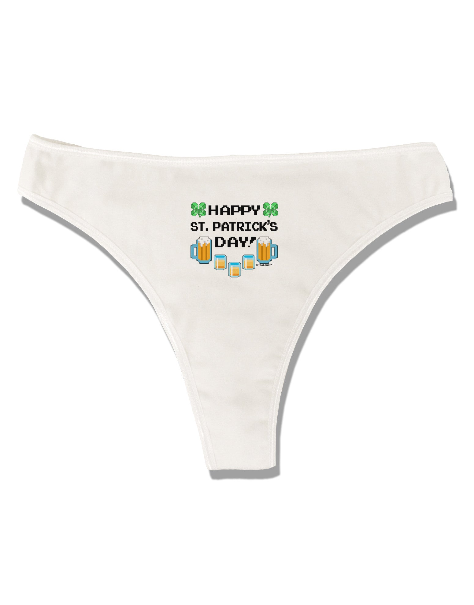 Pixel Happy St Patricks Day Womens Thong Underwear - Davson Sales