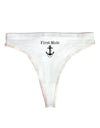 Ship First Mate Nautical Anchor Boating Womens Thong Underwear-Womens Thong-TooLoud-White-X-Small-Davson Sales