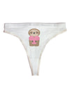 Cute Valentine Sloth Holding Heart Womens Thong Underwear by TooLoud