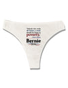 Bernie on Jobs and Poverty Womens Thong Underwear-Womens Thong-TooLoud-White-X-Small-Davson Sales