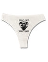 Strike First Strike Hard Cobra Womens Thong Underwear White XL Tooloud
