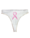 Pink Breast Cancer Awareness Ribbon - Stronger Everyday Womens Thong Underwear-Womens Thong-TooLoud-White-X-Small-Davson Sales