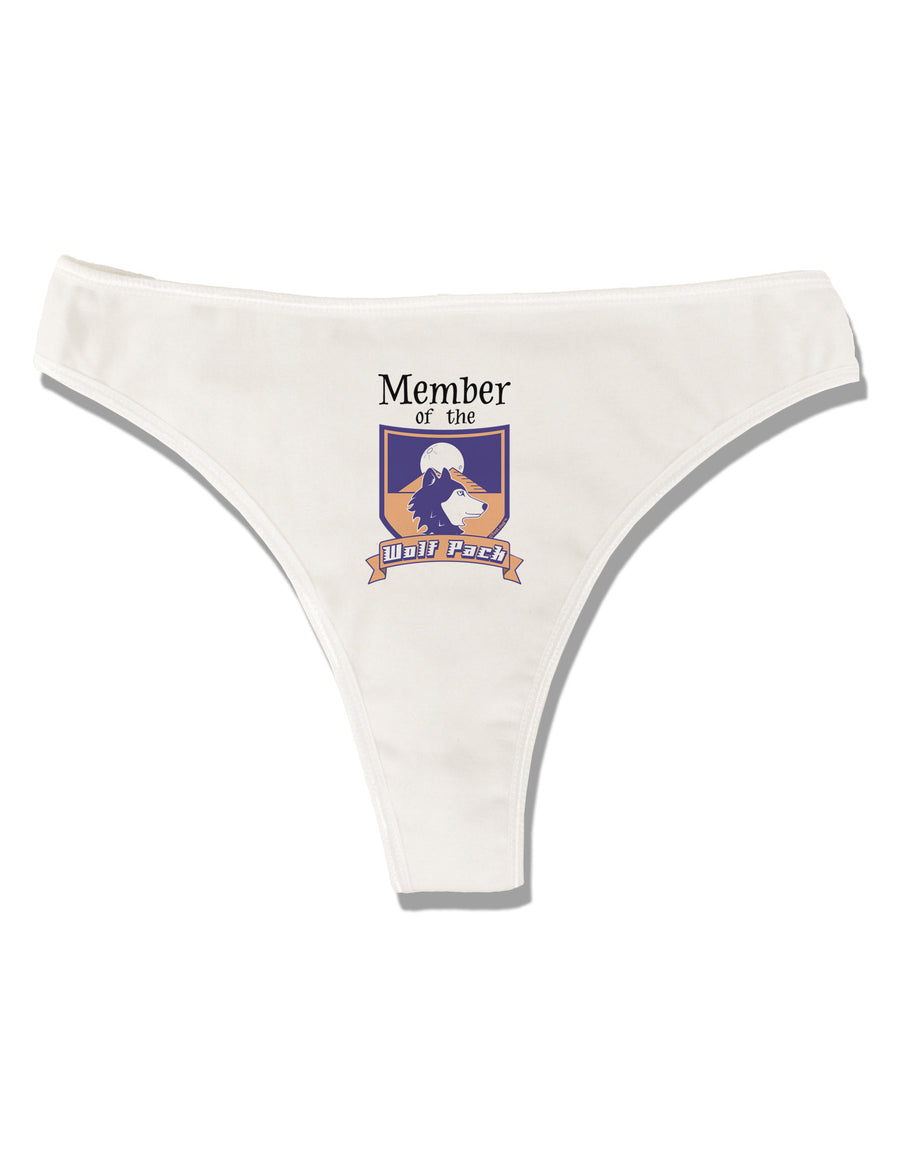 Member of the Wolf Pack Womens Thong Underwear-Womens Thong-TooLoud-White-X-Small-Davson Sales
