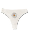 Pretty Daisy Heart Womens Thong Underwear-Womens Thong-TooLoud-White-X-Small-Davson Sales