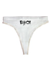 Scary Boo Text Womens Thong Underwear-Womens Thong-TooLoud-White-X-Small-Davson Sales