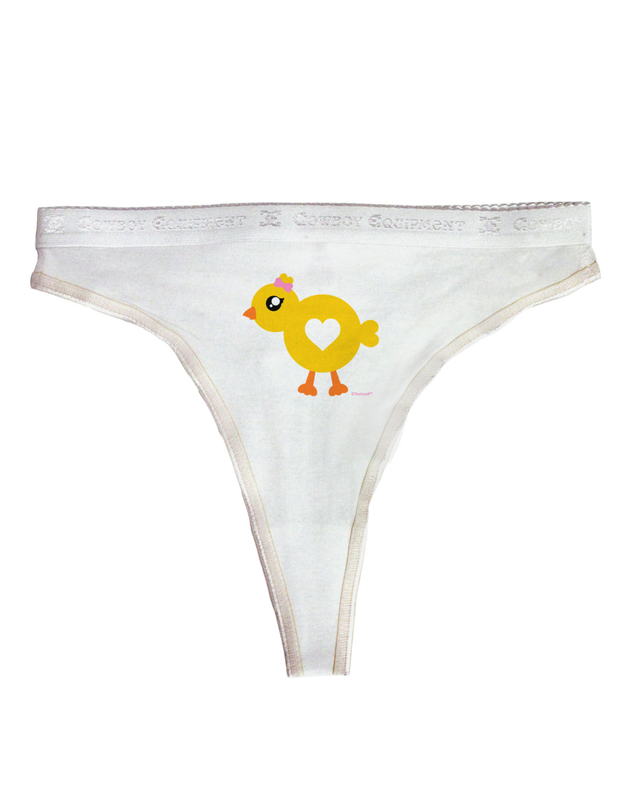 Cute Chick with Bow Womens Thong Underwear by TooLoud