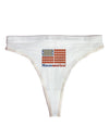 American Breakfast Flag - Bacon and Eggs - Mmmmerica Womens Thong Underwear-Womens Thong-TooLoud-White-X-Small-Davson Sales