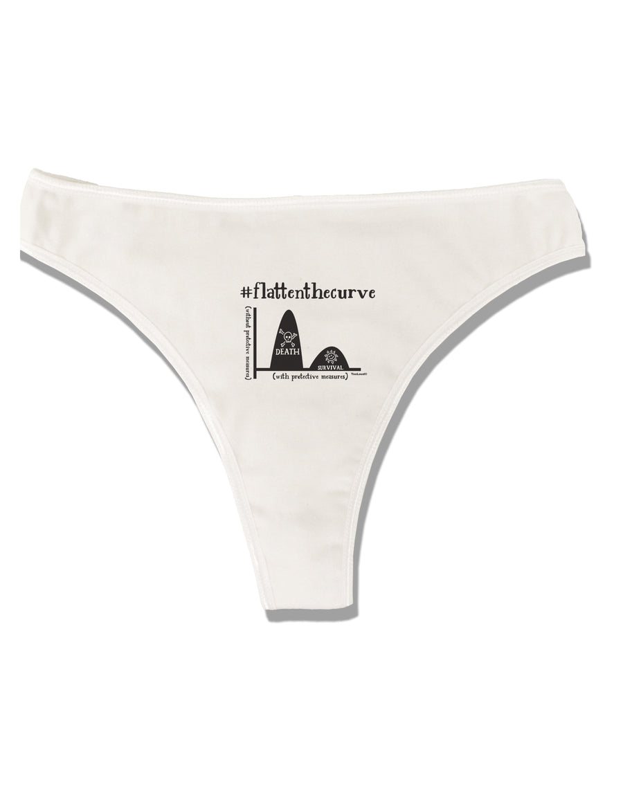 Flatten the Curve Graph Womens Thong Underwear-Womens Thong-TooLoud-White-X-Small-Davson Sales