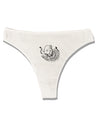 TooLoud Save the Asian Elephants Womens Thong Underwear-Womens Thong-TooLoud-White-X-Small-Davson Sales