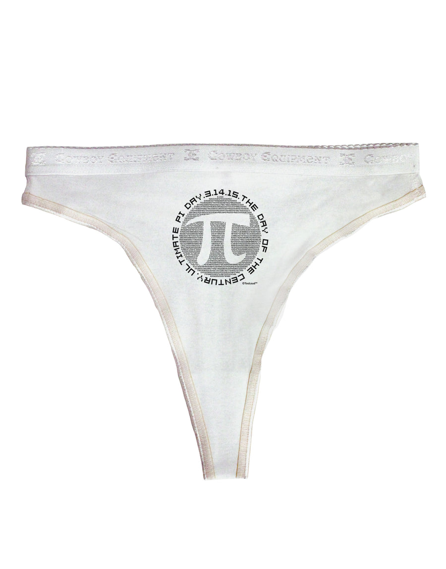 Ultimate Pi Day - Retro Computer Style Pi Circle Womens Thong Underwear by TooLoud-Womens Thong-TooLoud-White-X-Small-Davson Sales