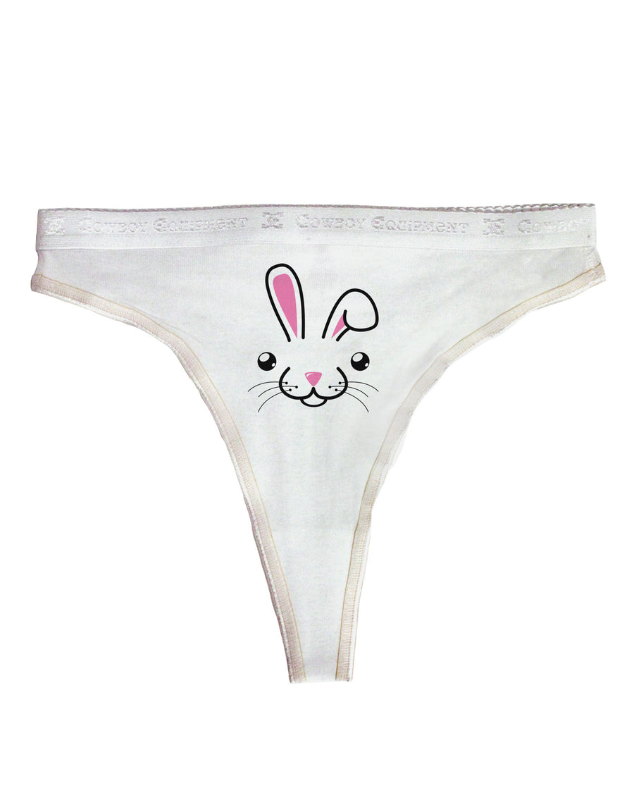 Cute Bunny Face Womens Thong Underwear-Womens Thong-TooLoud-White-X-Small-Davson Sales