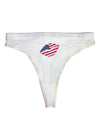 American Flag Lipstick Womens Thong Underwear-Womens Thong-TooLoud-White-X-Small-Davson Sales
