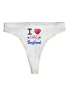 I Love Heart My Boyfriend Womens Thong Underwear-Womens Thong-TooLoud-White-X-Small-Davson Sales