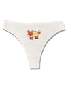 Cute Taco Fox Womens Thong Underwear-Womens Thong-TooLoud-White-X-Small-Davson Sales