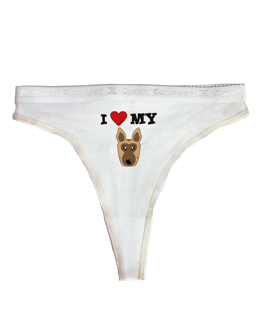 I Heart My - Cute German Shepherd Dog Womens Thong Underwear by TooLoud-Womens Thong-TooLoud-White-X-Small-Davson Sales