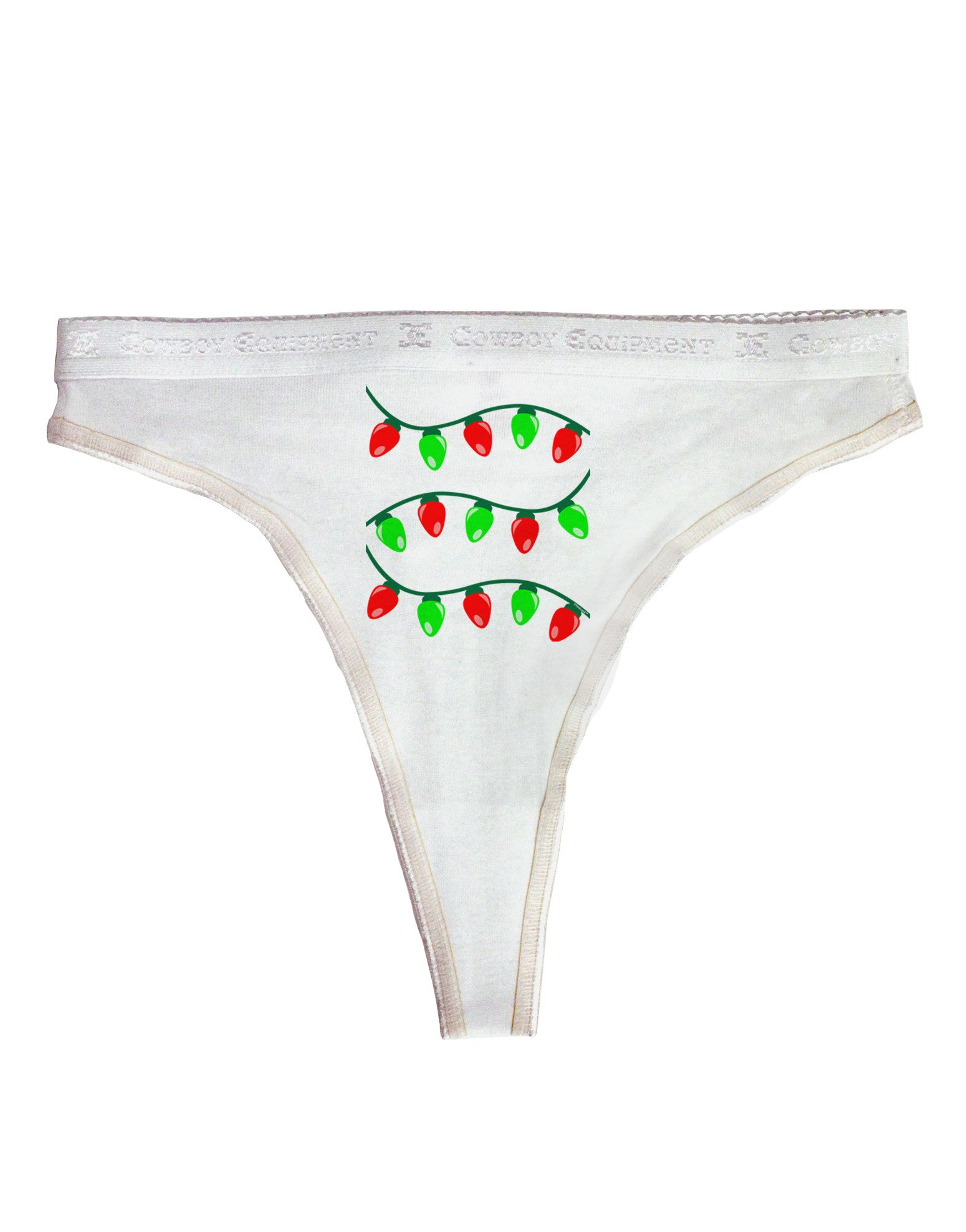 Christmas Lights Red and Green Womens Thong Underwear - Davson Sales